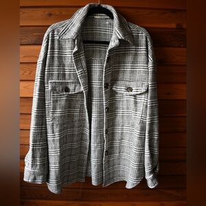 Le Miel Plaid Warm Button Up Jacket